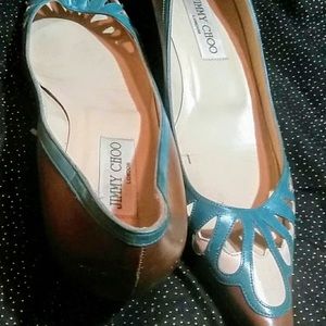 Jimmy Choo London Kitten-Heel Pumps.